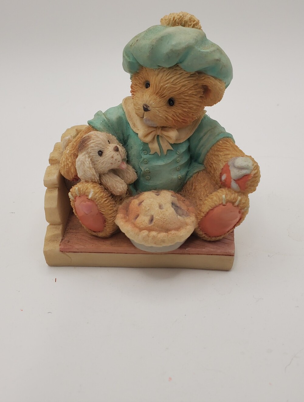 Vintage Cherished Teddies Little Jack Horner 1993 Figurine 624780 Bear Puppy Pie